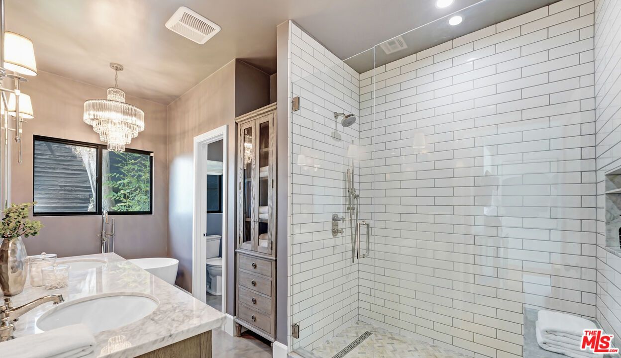 Bathroom, Chandelier, Interior, Recessed Lighting