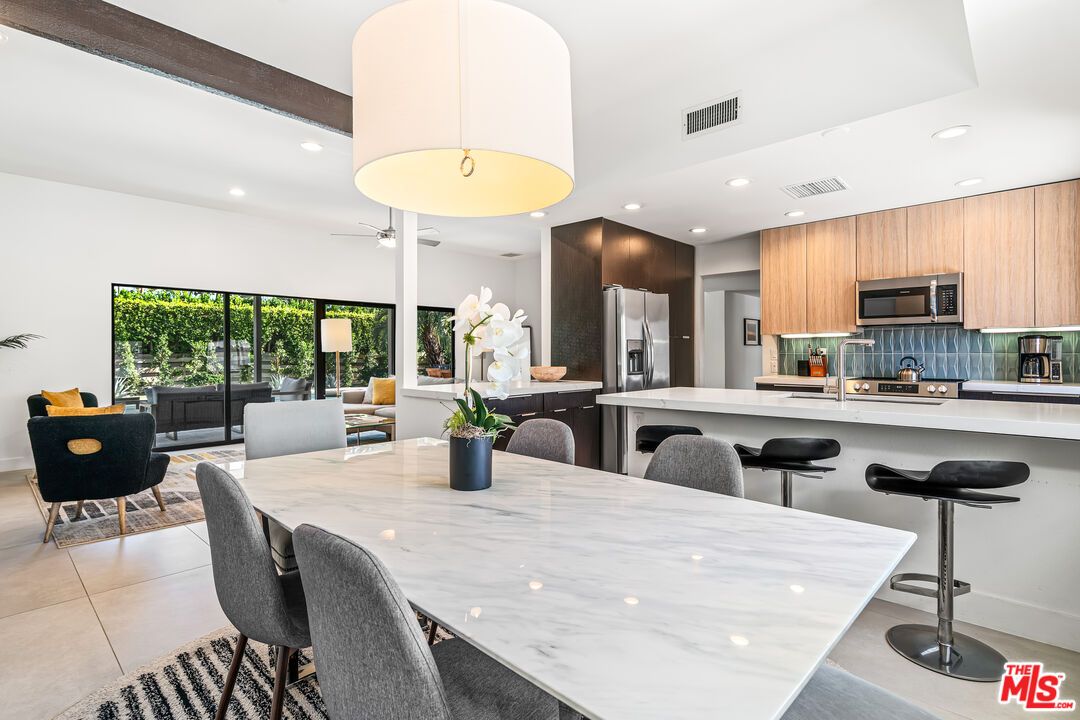 Dining room, Interior, Kitchen, Living room, Recessed Lighting, Stainless Steel Appliances