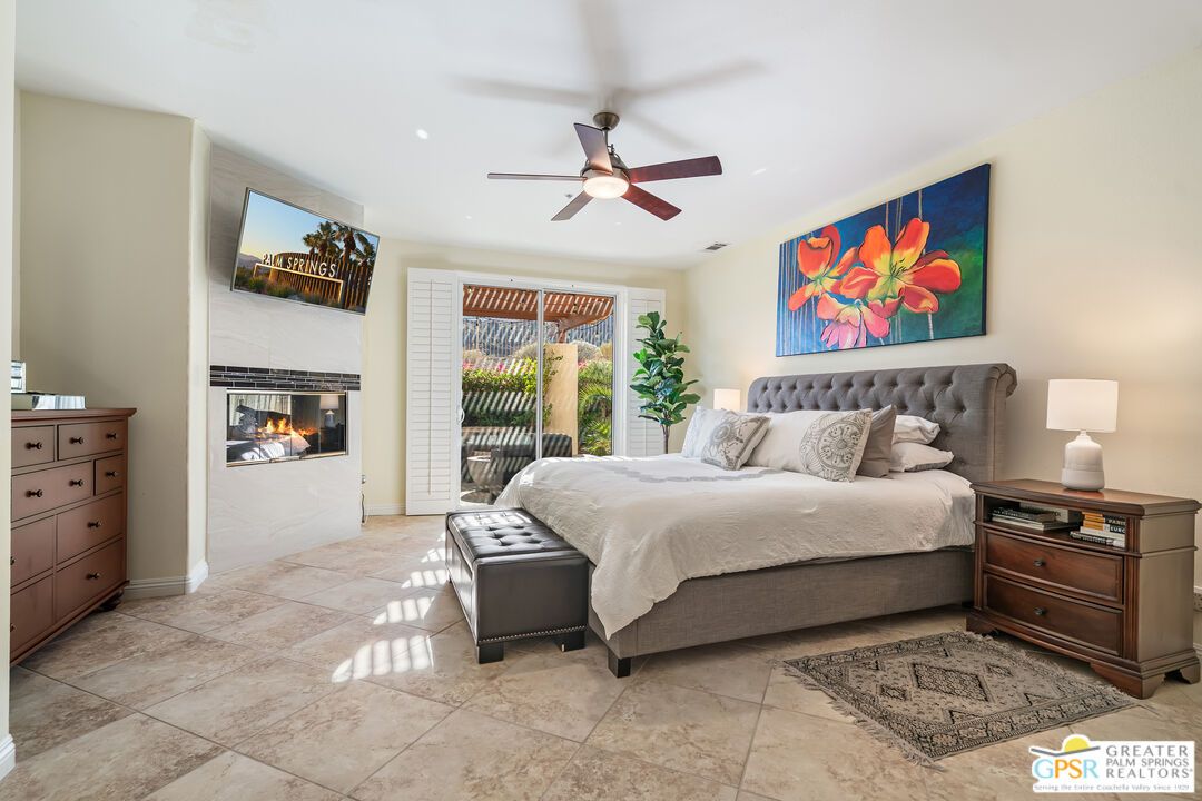 Bedroom, Fireplace, Interior