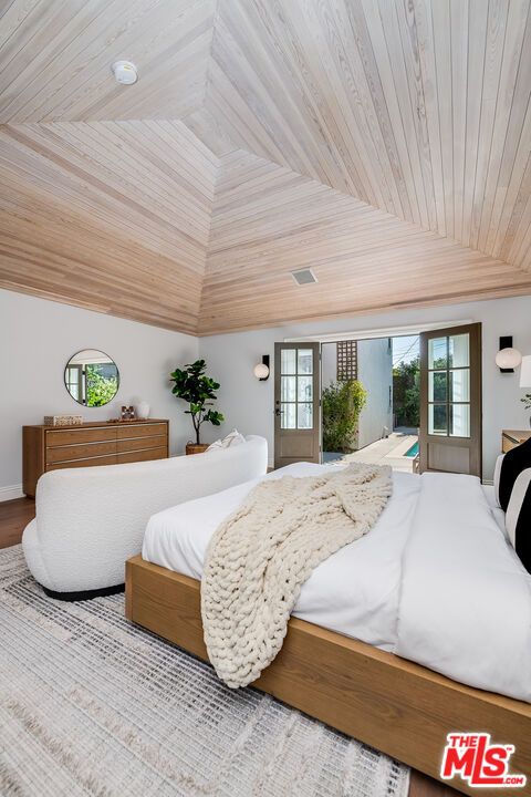Bedroom, Interior, Wooden Ceilings, Wood Texture Flooring