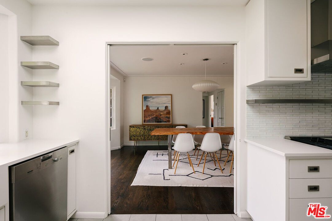 Dining room, Interior, Kitchen, Pendant Lights, Wood Texture Flooring