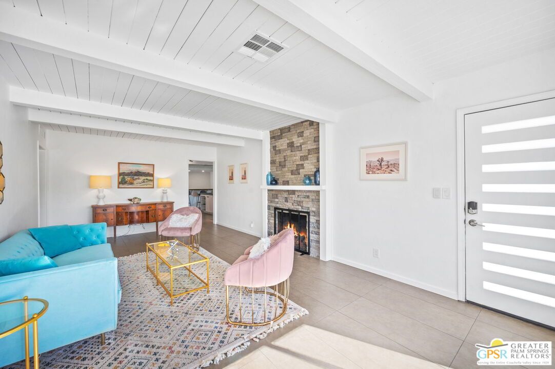 Fireplace, Interior, Living room, Stone Walls