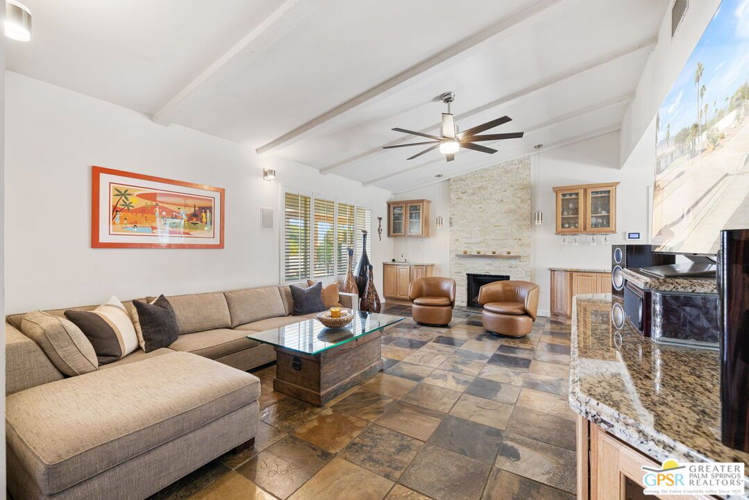 Fireplace, Interior, Living room, Stone Walls