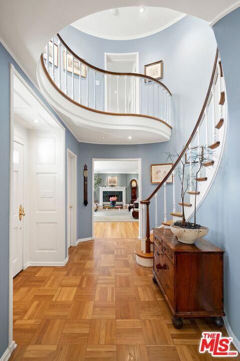 Fireplace, Interior, Recessed Lighting, Wood Texture Flooring