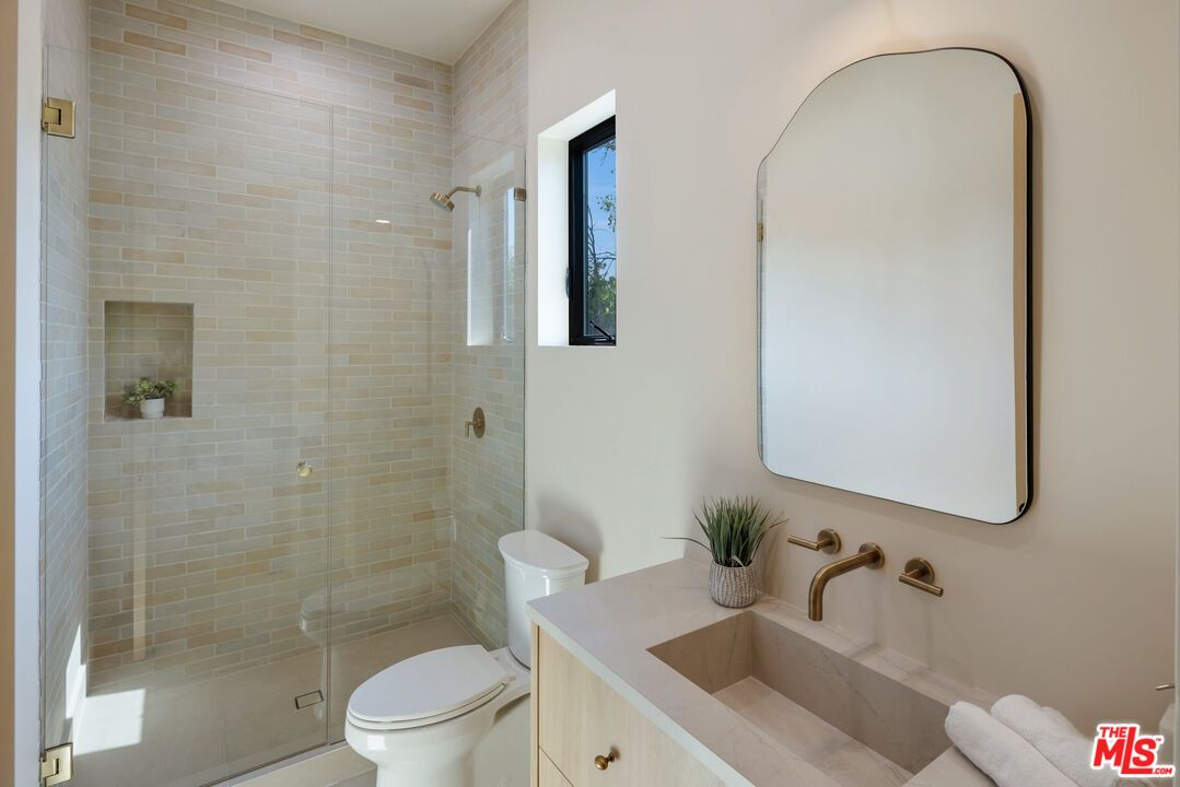 Bathroom, Glass Shower, Interior, Stone Walls