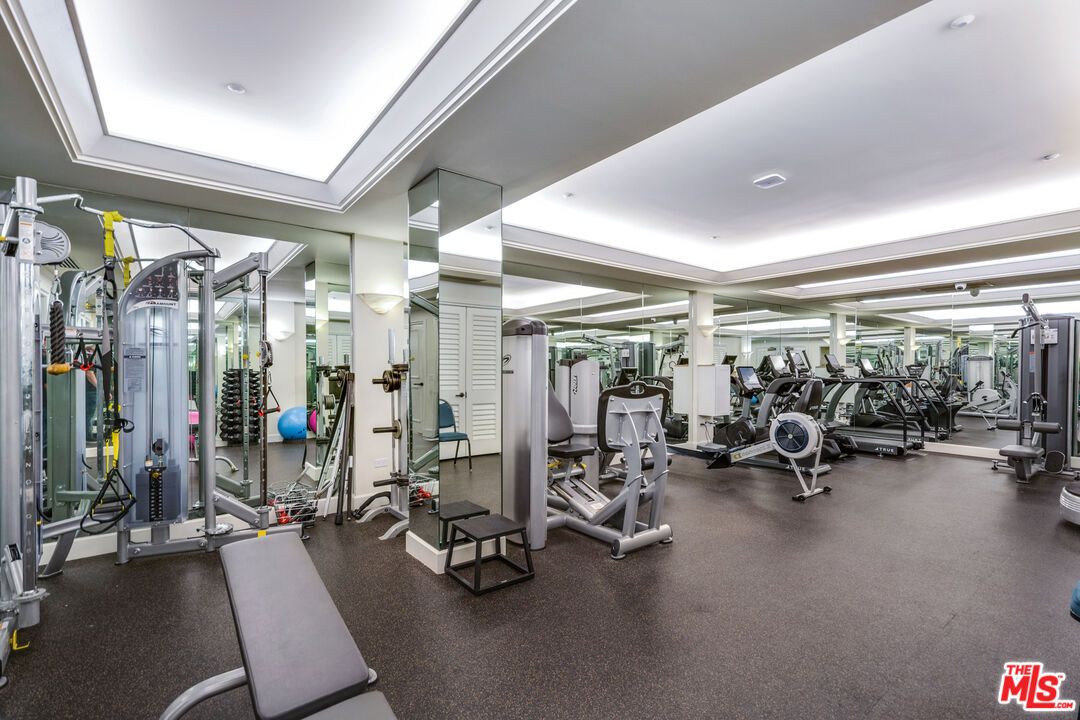 Fitness Equipment, Gym, Interior, Recessed Lighting