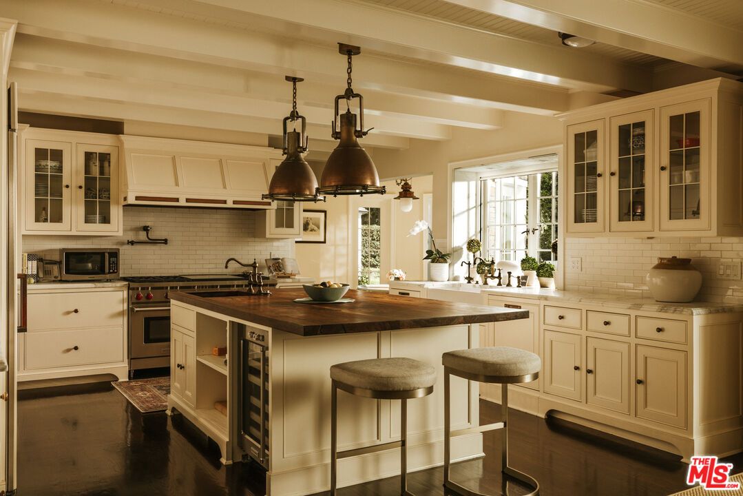 Interior, Kitchen, Pendant Lights, Stainless Steel Appliances, Wood Texture Flooring
