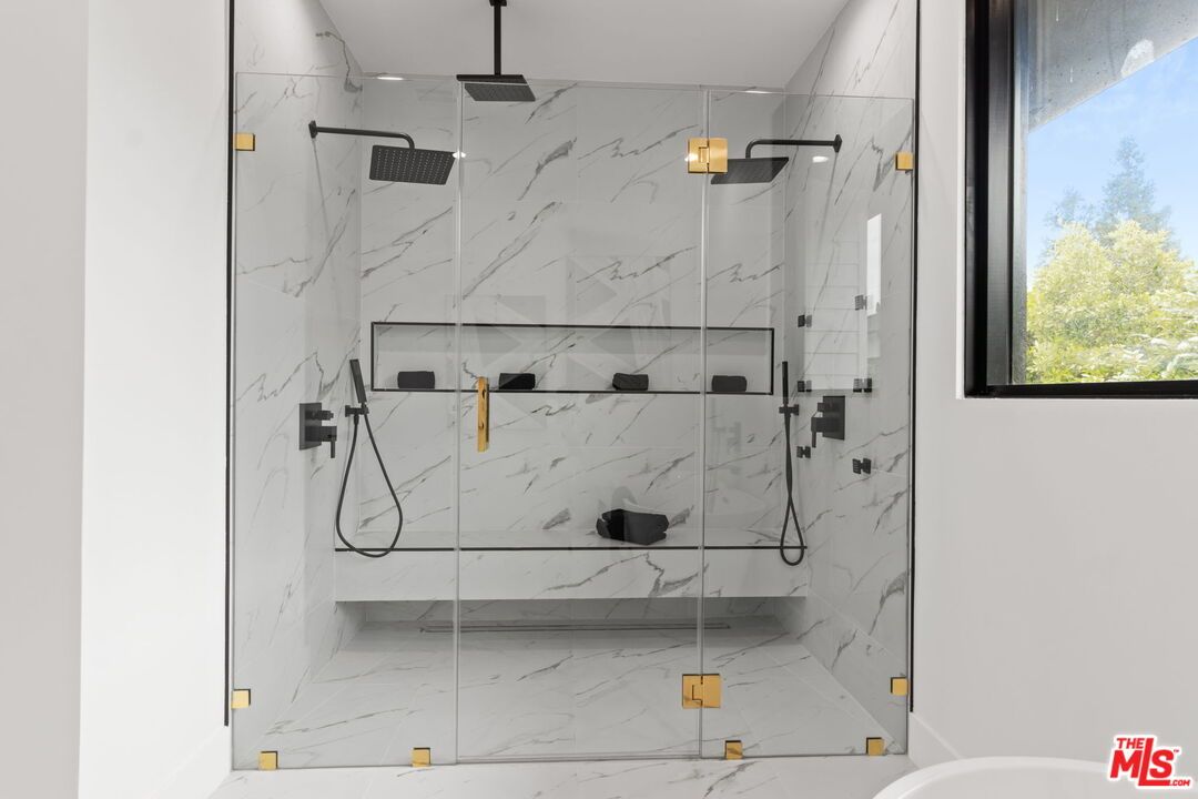 Bathroom, Glass Shower, Interior, Marble, Marble Walls