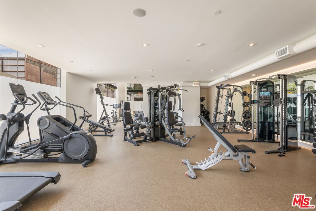 Fitness Equipment, Gym, Interior, Recessed Lighting