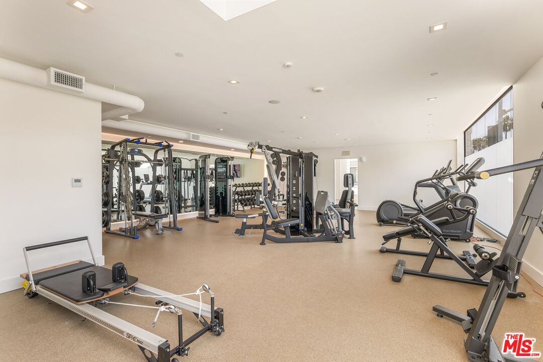 Fitness Equipment, Gym, Interior, Recessed Lighting