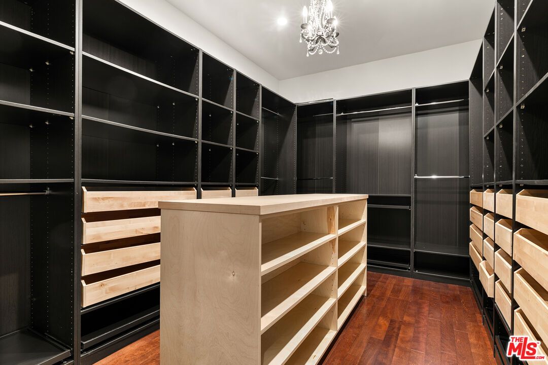 Chandelier, Interior, Recessed Lighting, Walk-in Closets, Wood Texture Flooring