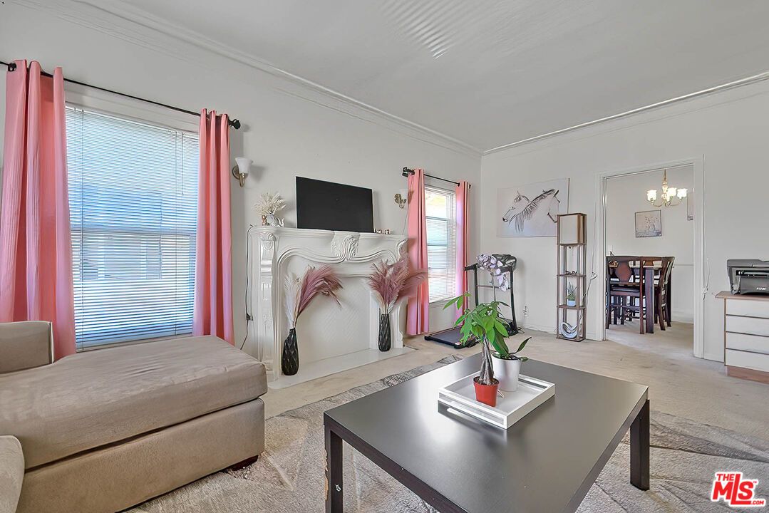 Chandelier, Dining room, Fireplace, Interior, Living room