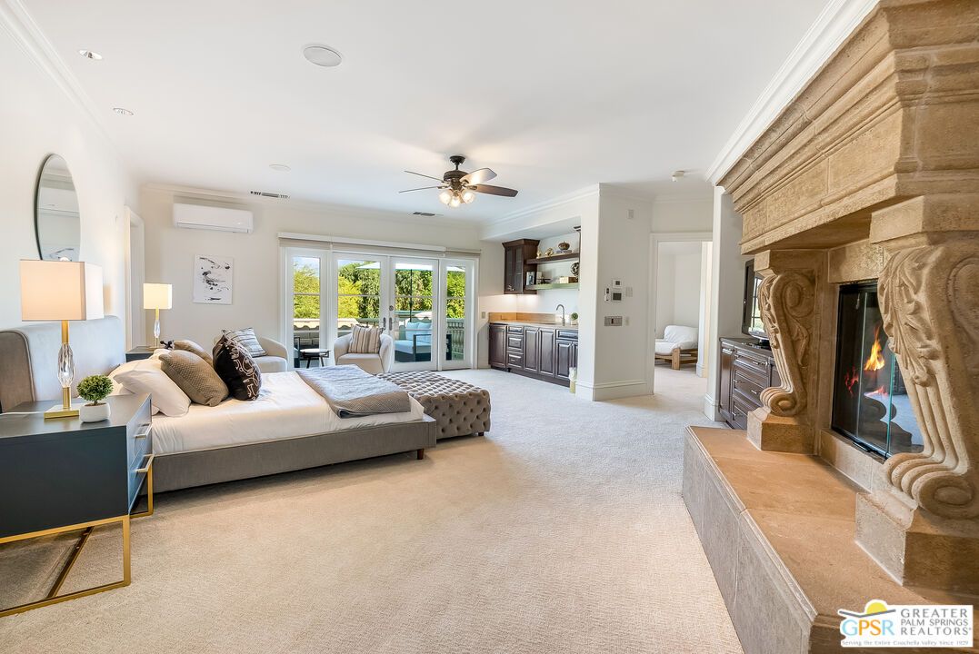 Bedroom, Fireplace, Interior, Recessed Lighting