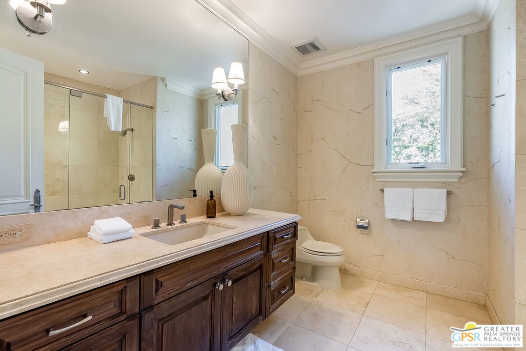 Bathroom, Glass Shower, Interior, Marble Walls, Recessed Lighting