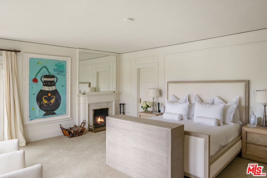 Bedroom, Fireplace, Interior