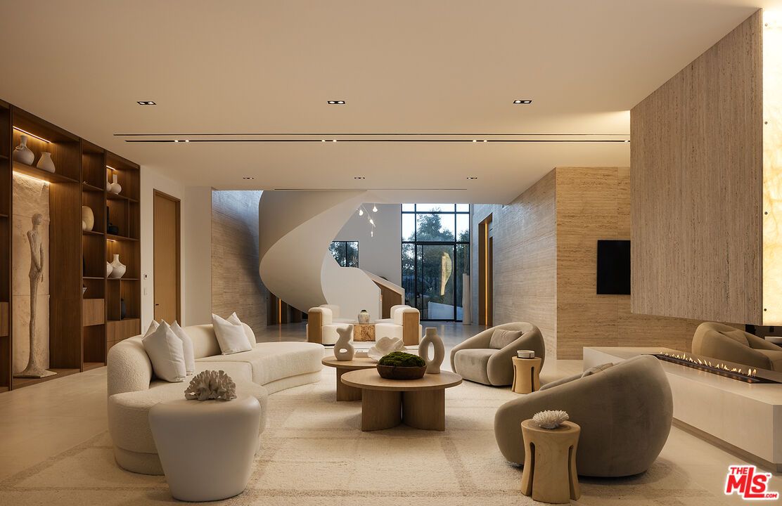 Fireplace, Interior, Living room, Recessed Lighting