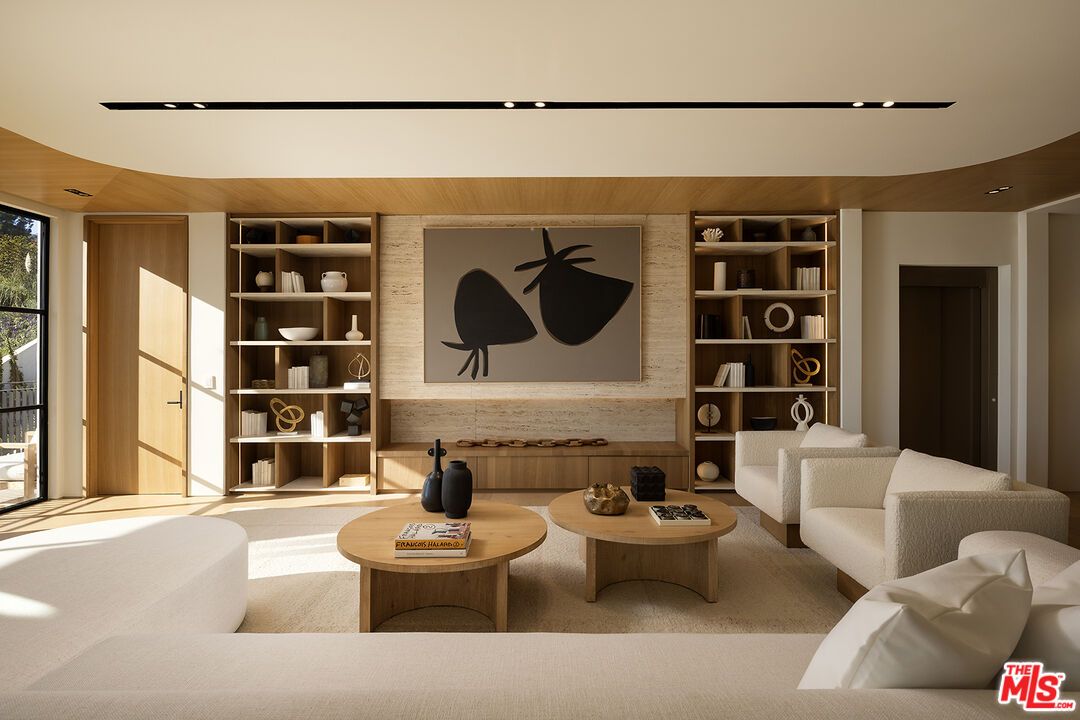 Interior, Living room, Recessed Lighting, Wooden Walls