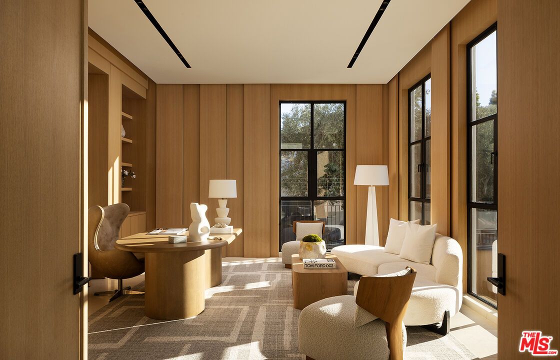 Home Office, Interior, Wooden Walls