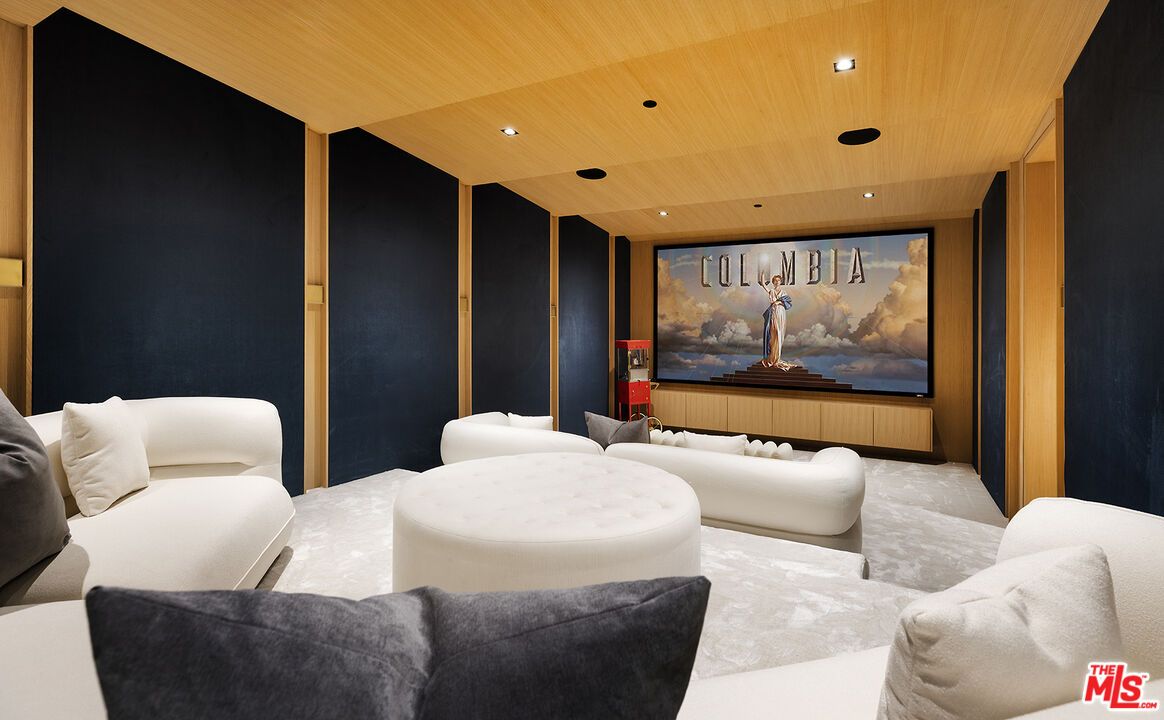 Interior, Recessed Lighting, Theatre Room, Wooden Ceilings, Wooden Walls