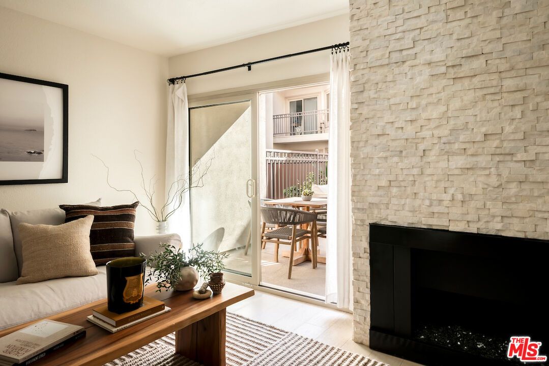 Fireplace, Home Office, Interior, Stone Walls