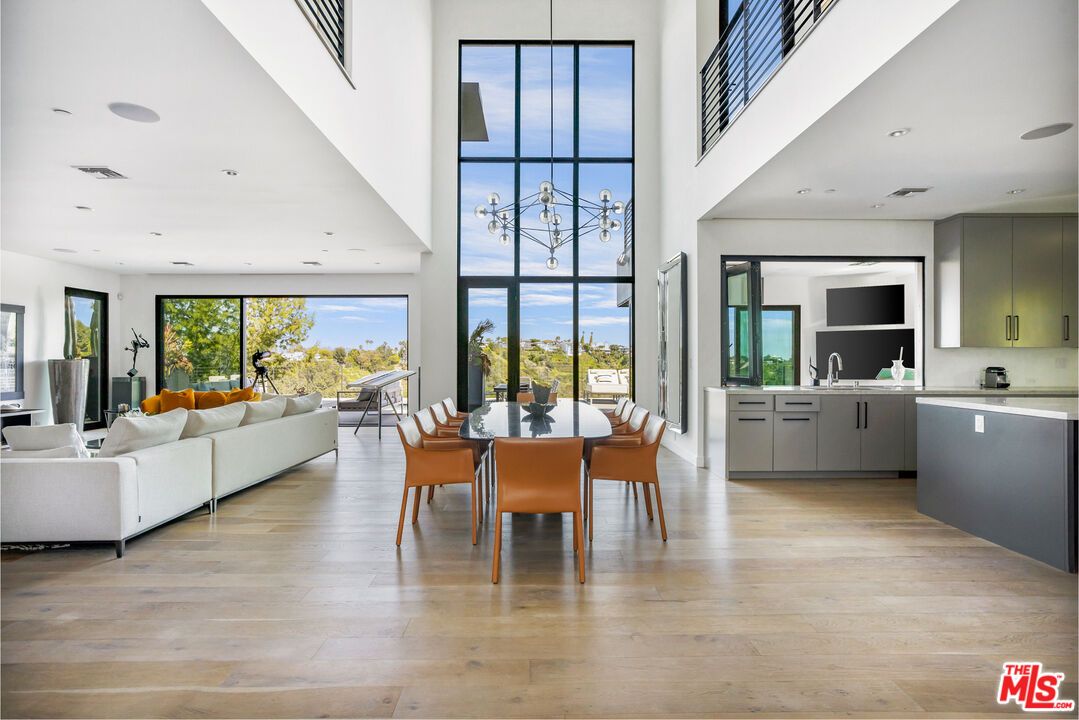 Dining room, Interior, Kitchen, Living room, Pendant Lights, Recessed Lighting, Wood Texture Flooring