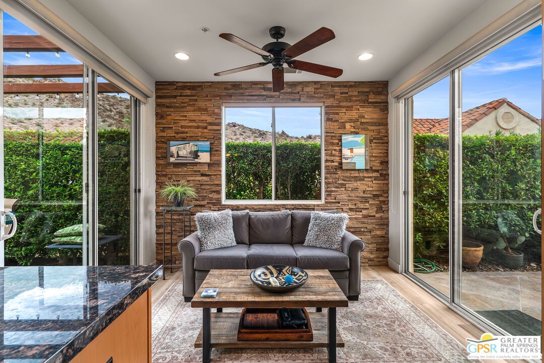 Interior, Recessed Lighting, Stone Walls, Wood Texture Flooring, Wooden Walls