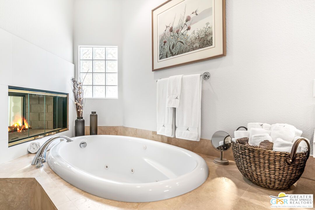 Bathroom, Fireplace, Interior