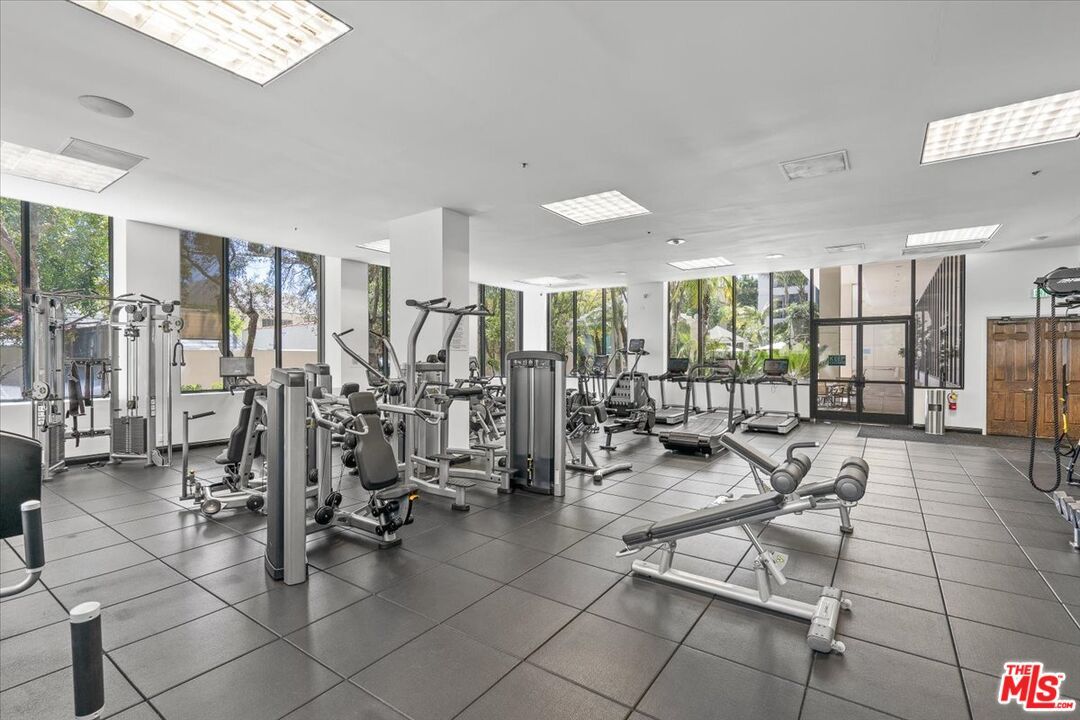 Fitness Equipment, Gym, Interior, Recessed Lighting