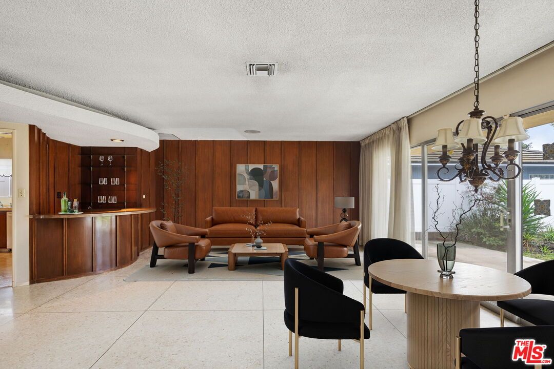 Chandelier, Interior, Living room, Recessed Lighting, Wooden Walls