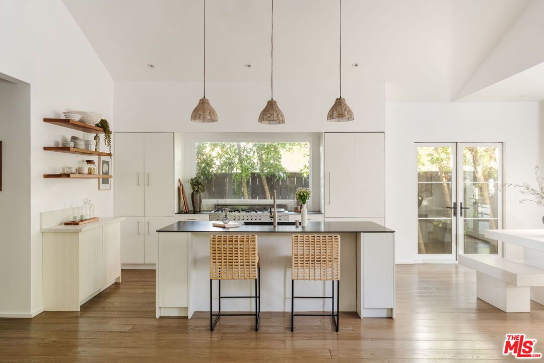 Interior, Kitchen, Pendant Lights, Wood Texture Flooring