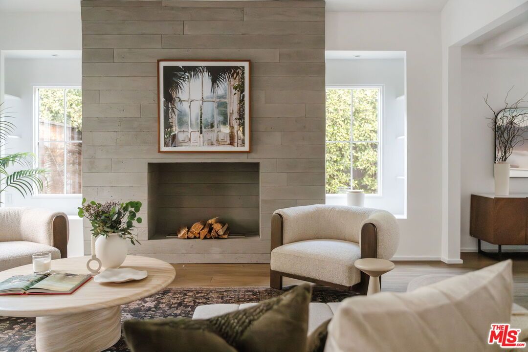 Fireplace, Interior, Living room, Stone Walls, Wood Texture Flooring