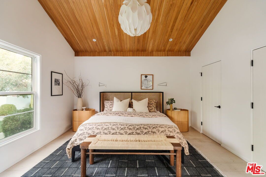 Bedroom, Interior, Recessed Lighting, Wooden Ceilings