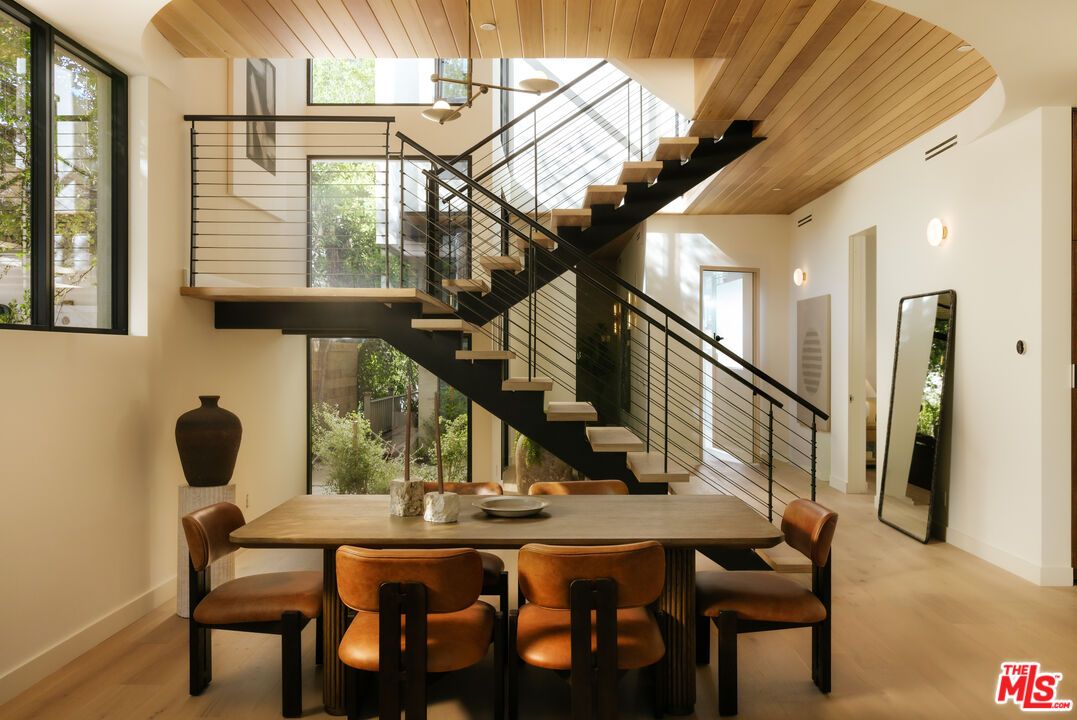 Dining room, Interior, Wooden Ceilings, Wood Texture Flooring