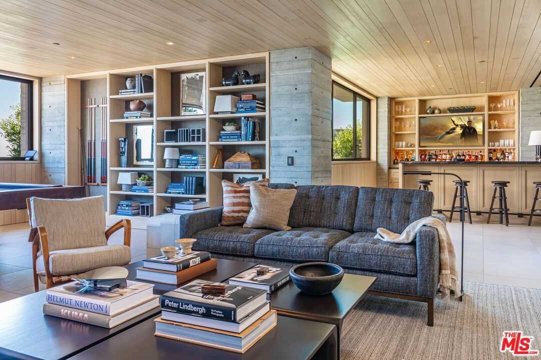 Interior, Living room, Recessed Lighting, Wooden Ceilings