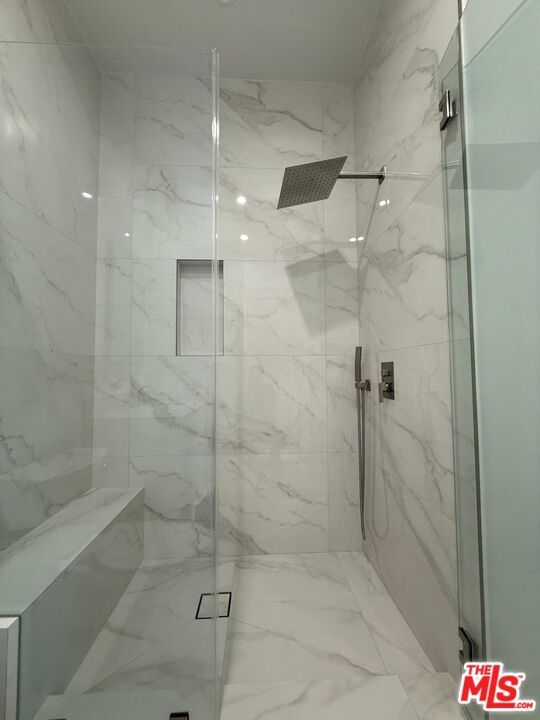 Bathroom, Glass Shower, Interior, Marble, Marble Walls