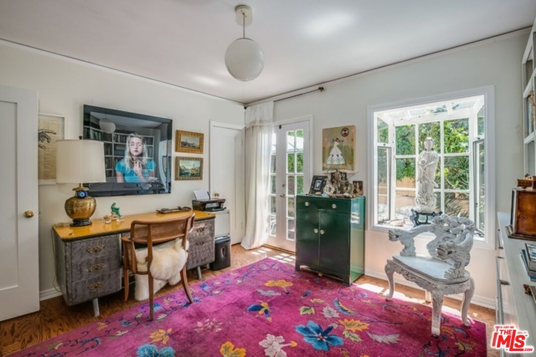 Home Office, Interior, Pendant Lights, Wood Texture Flooring