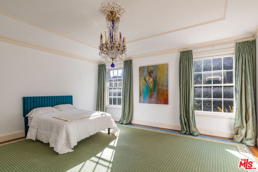 Bedroom, Chandelier, Interior