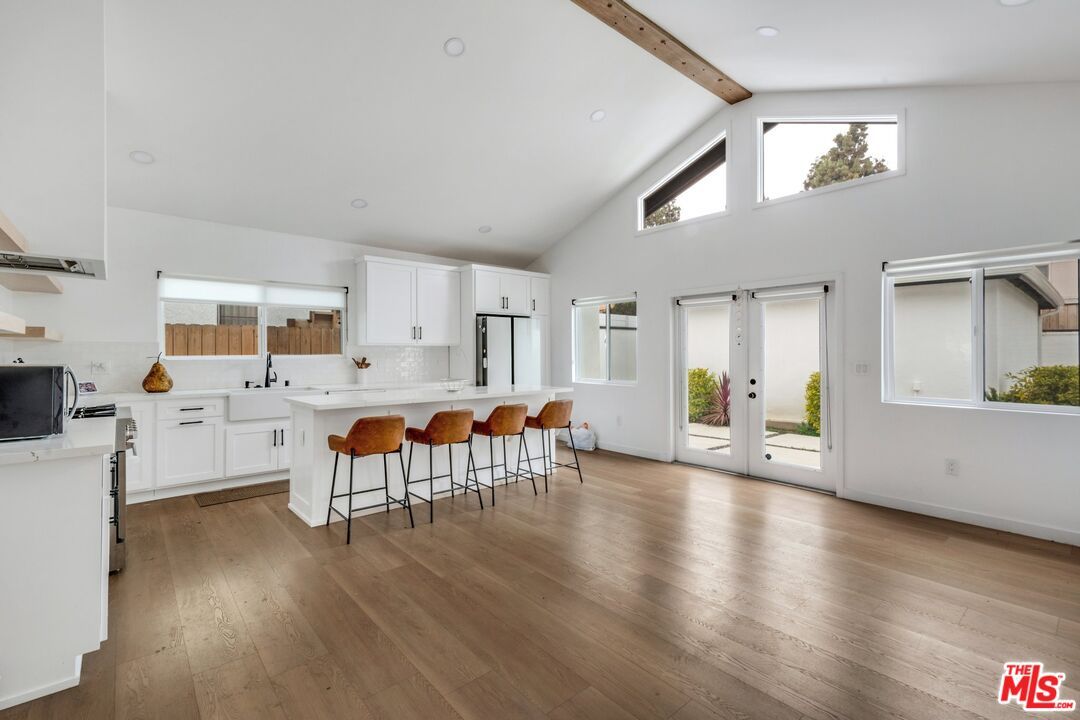 Interior, Kitchen, Recessed Lighting, Wooden Beams, Wood Texture Flooring