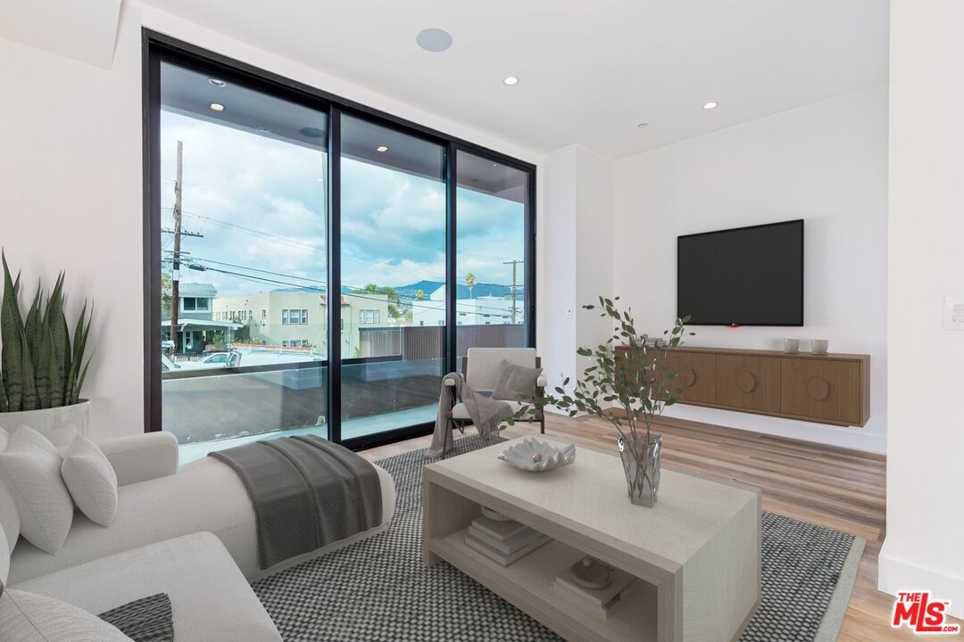 Bedroom, Interior, Living room, Recessed Lighting, Water, Wood Texture Flooring