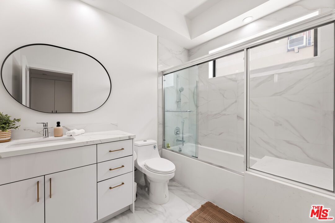 Bathroom, Glass Shower, Interior, Marble, Marble Walls, Recessed Lighting