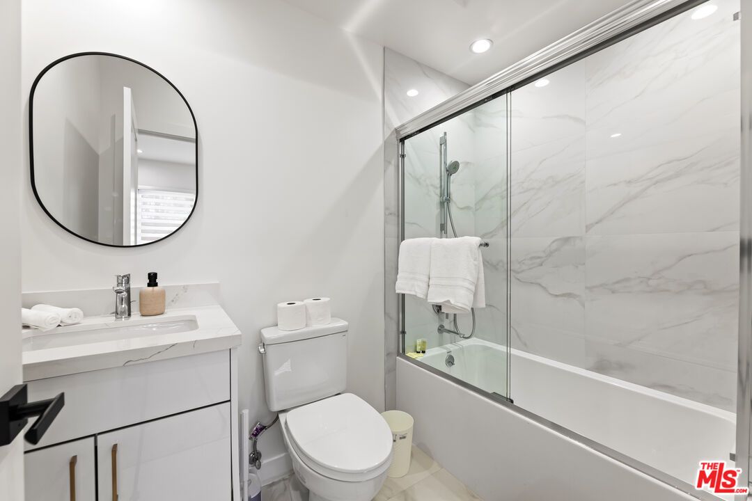 Bathroom, Glass Shower, Interior, Marble Walls, Recessed Lighting