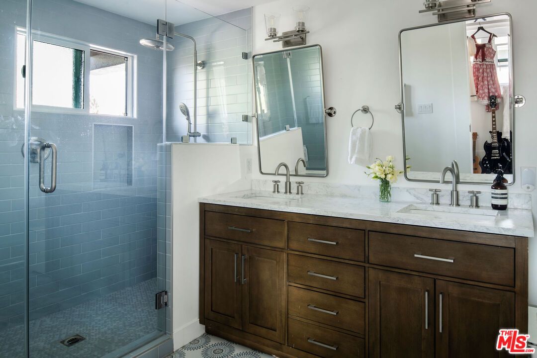 Bathroom, Dual Sink Vanities, Glass Shower, Interior