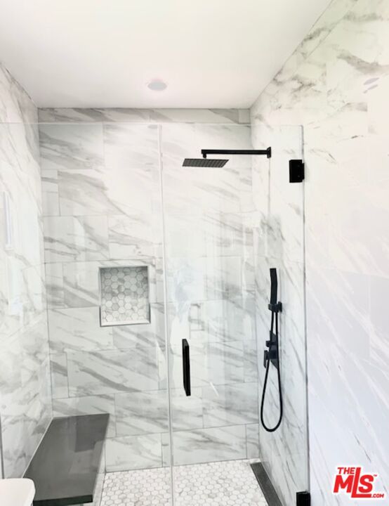 Bathroom, Glass Shower, Interior, Marble Walls