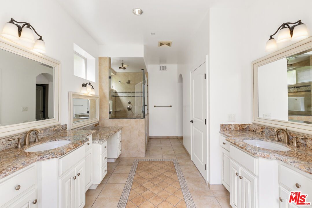 Bathroom, Dual Sink Vanities, Glass Shower, Interior