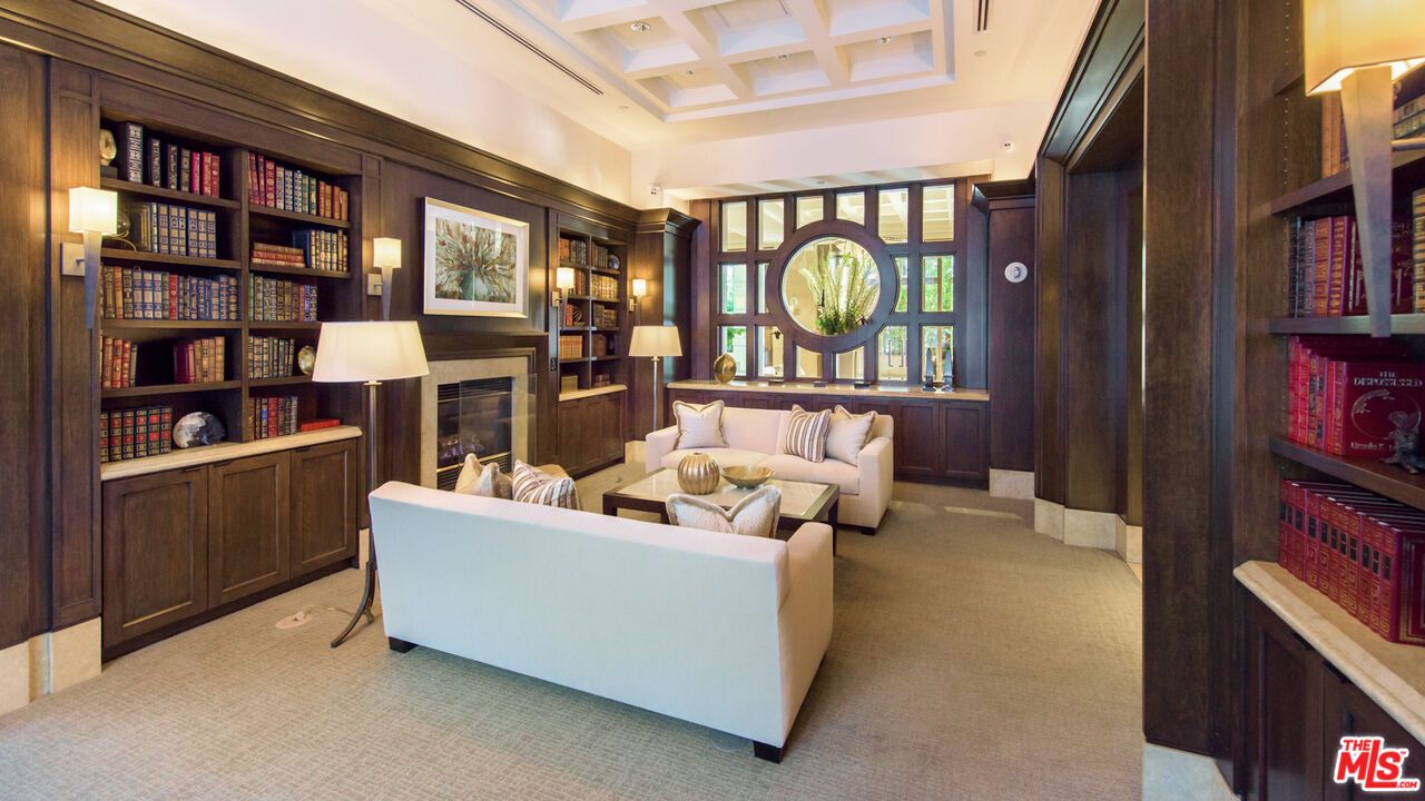 Fireplace, Interior, Living room, Recessed Lighting, Wooden Walls