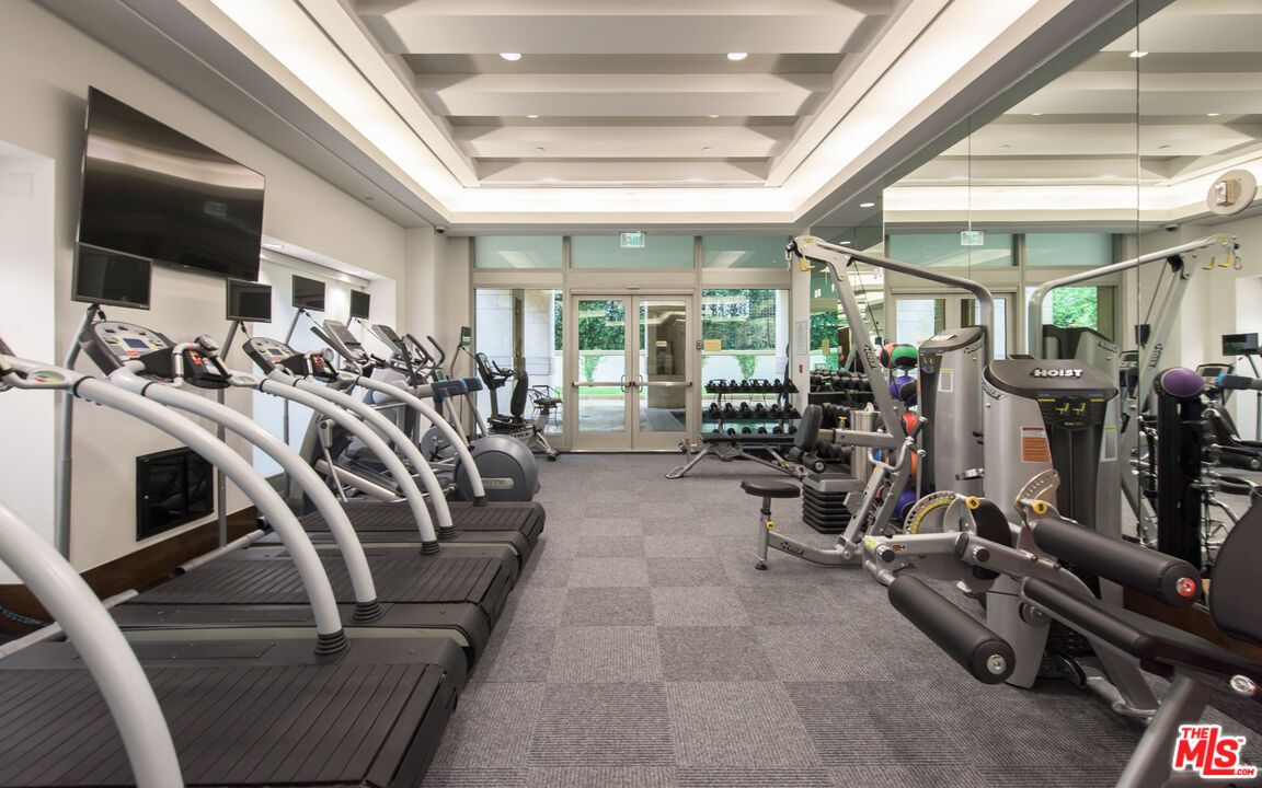 Fitness Equipment, Gym, Interior, Recessed Lighting