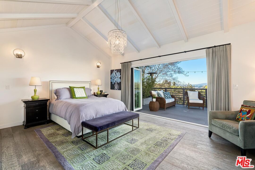 Bedroom, Chandelier, Interior, Wood Texture Flooring
