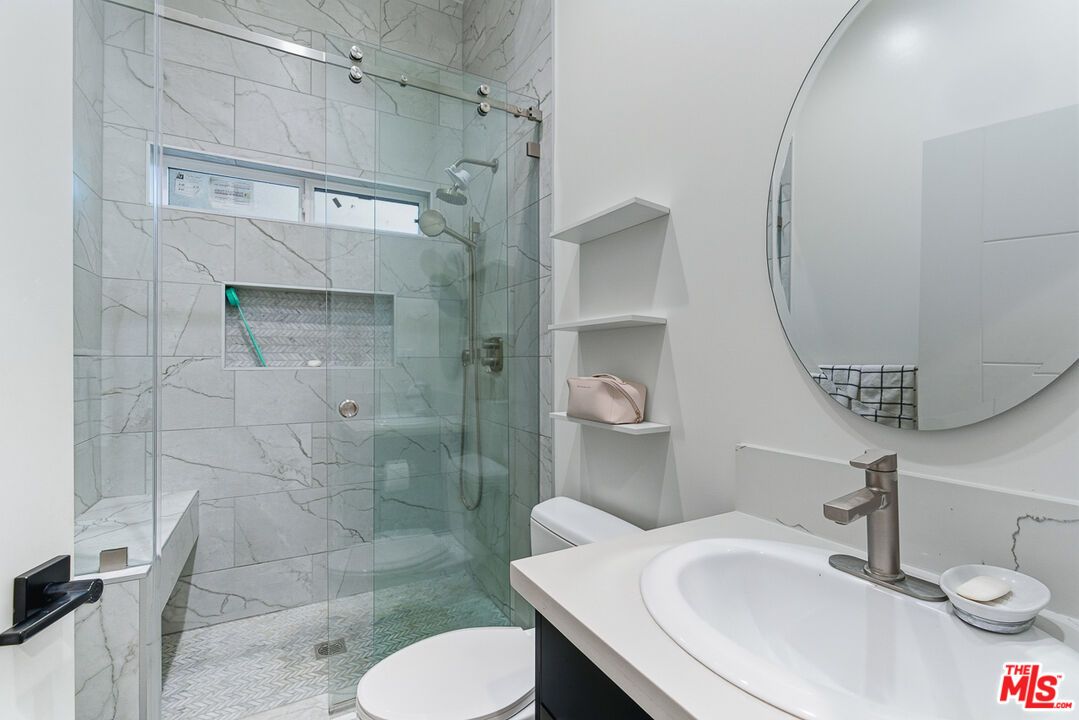 Bathroom, Glass Shower, Interior, Marble Walls