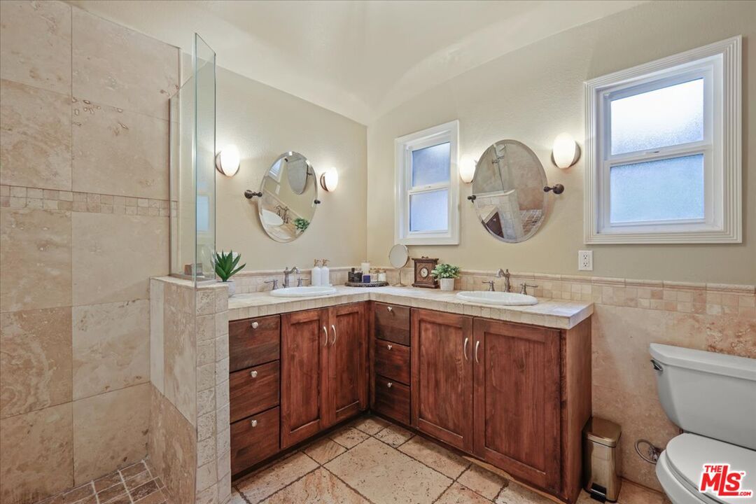 Bathroom, Dual Sink Vanities, Interior, Tile Countertops