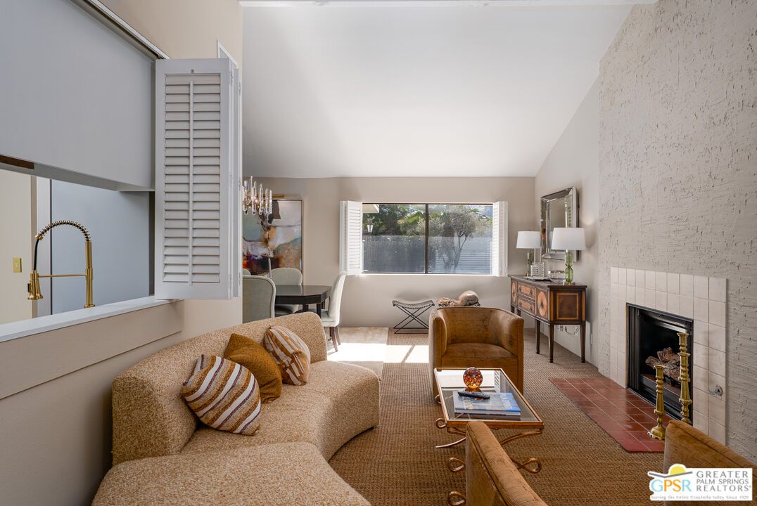 Dining room, Fireplace, Interior, Living room, Stone Walls